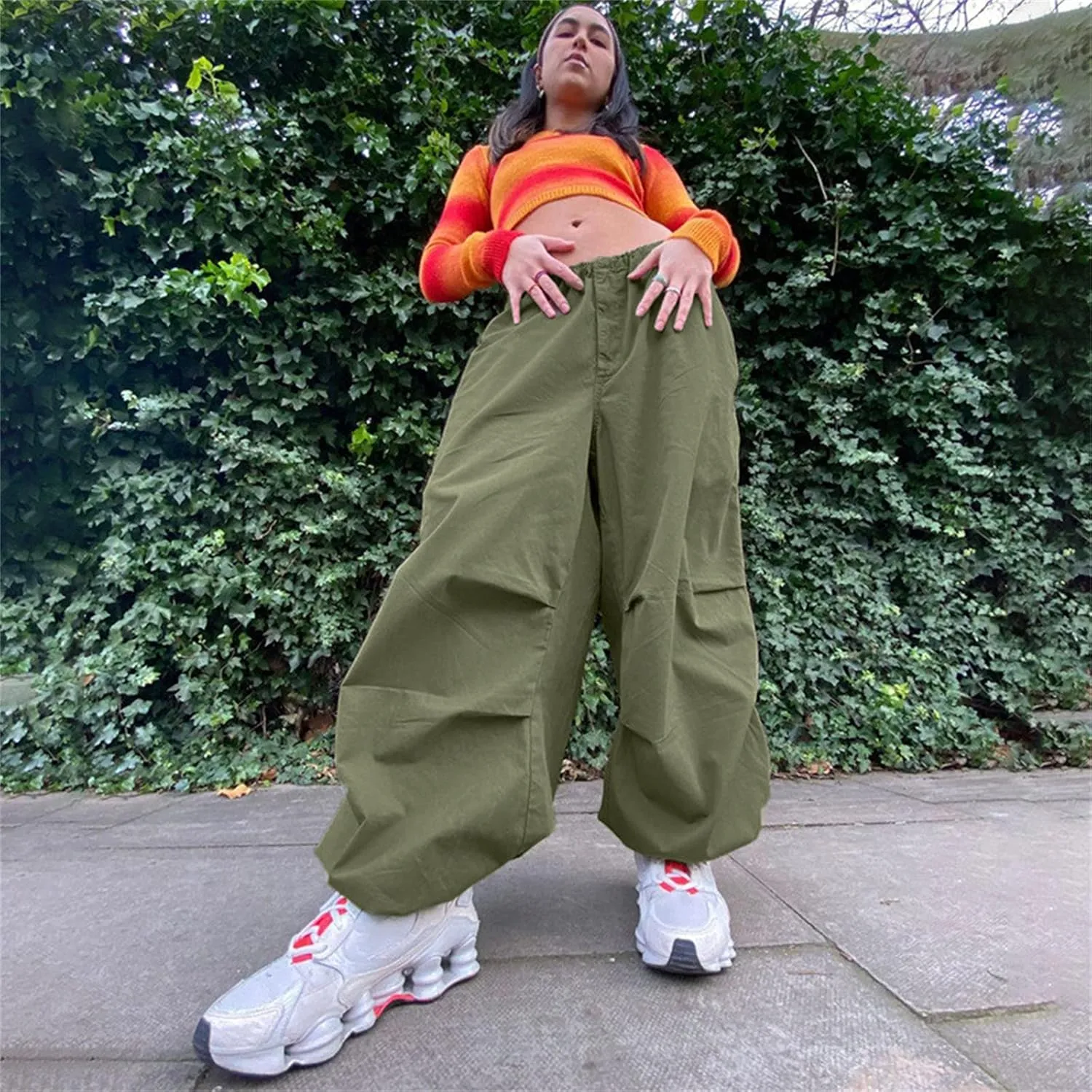 Yuemengxuan Women Ripped Jeans, Ladies Fashion Hollow Out Baggy High Waist Denim Pants Female Casual Loose Trousers