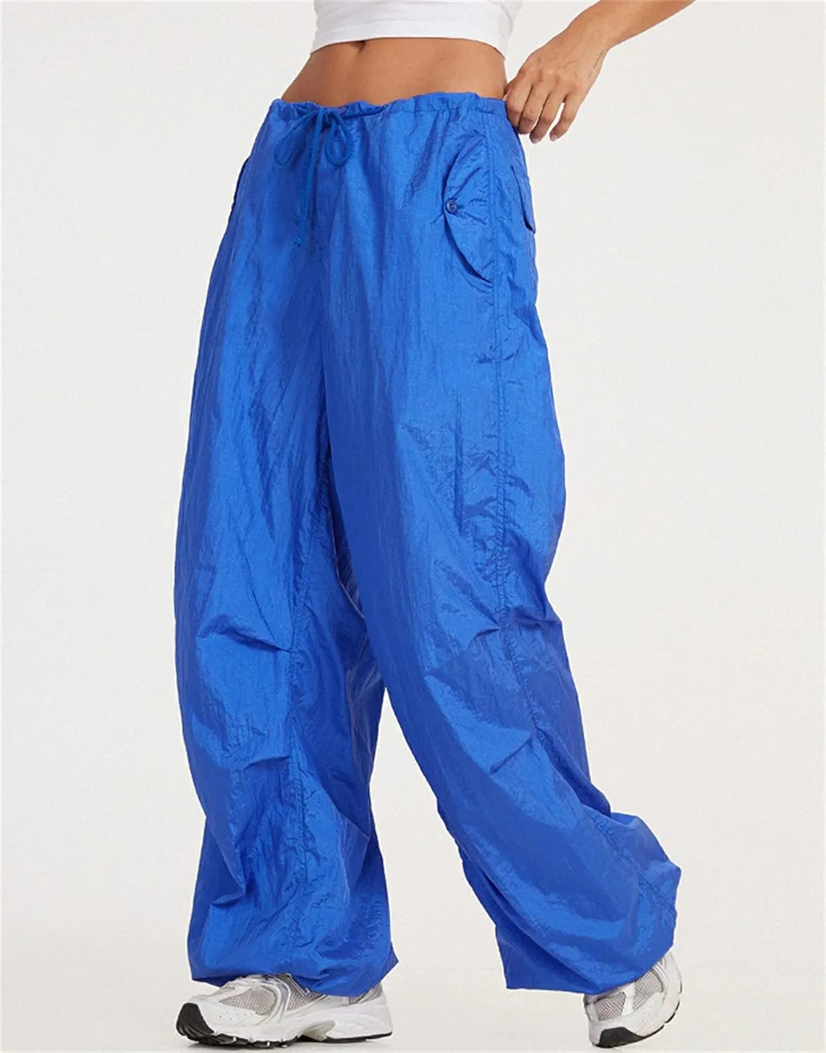 Yuemengxuan Women Ripped Jeans, Ladies Fashion Hollow Out Baggy High Waist Denim Pants Female Casual Loose Trousers
