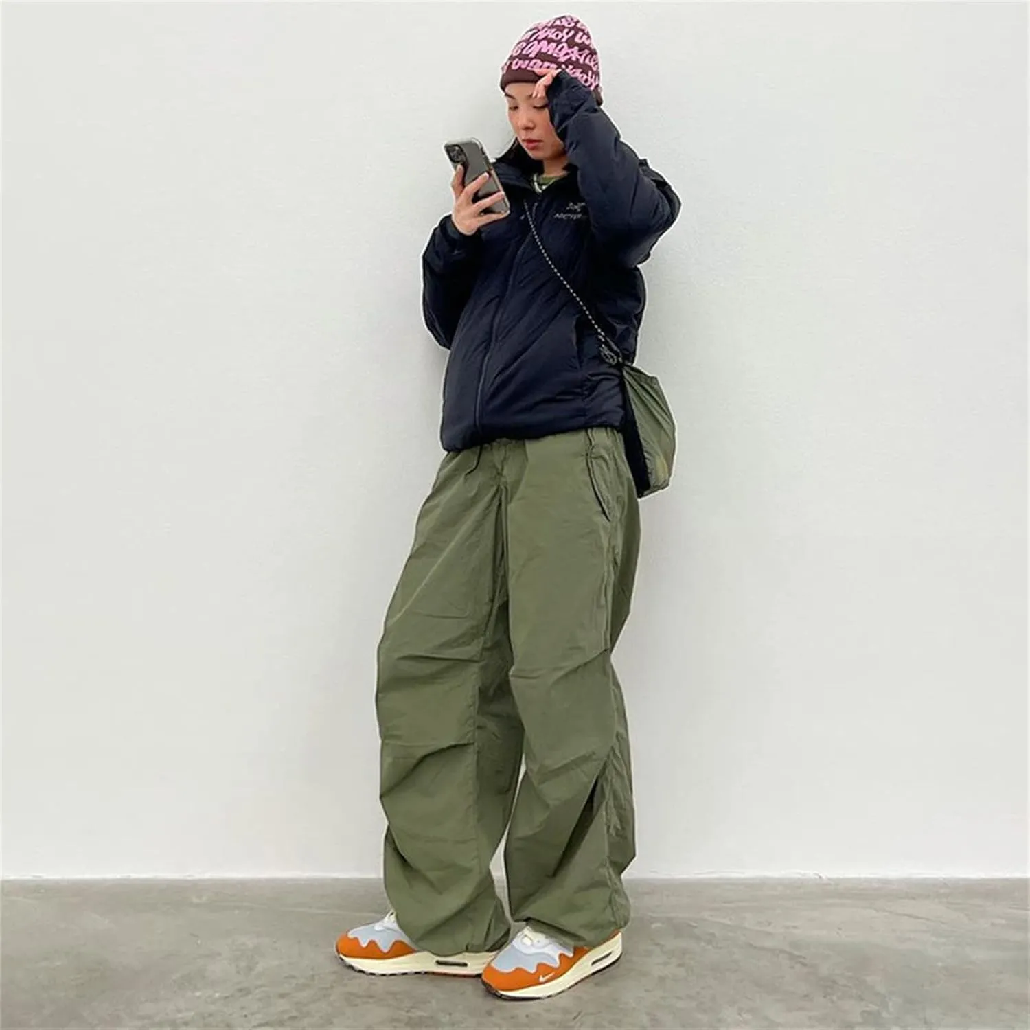 Yuemengxuan Women Ripped Jeans, Ladies Fashion Hollow Out Baggy High Waist Denim Pants Female Casual Loose Trousers
