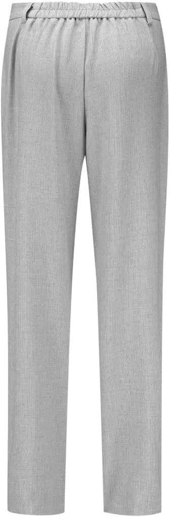 YUNCLOS Women's 2 Piece Business Office Suit Set One Button Short Sleeve Blazer Jacket and Suit Pants