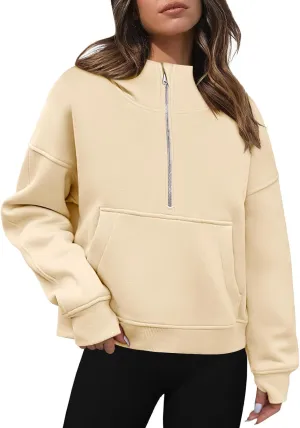 Zeagoo Women Plus Size Zipper Hoodie Long Sleeve 2024 Trendy Sweatshirts Athletic Cropped Tops Dark Grey Large