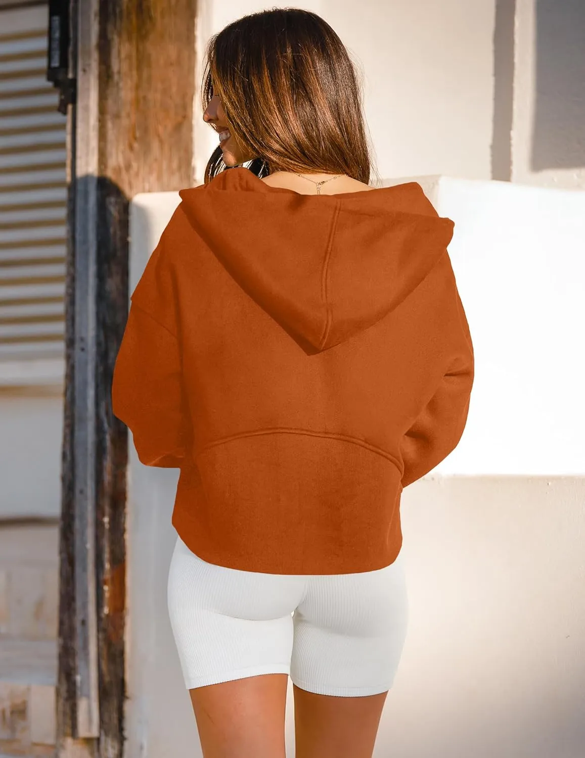 Zeagoo Women Plus Size Zipper Hoodie Long Sleeve 2024 Trendy Sweatshirts Athletic Cropped Tops Dark Grey Large