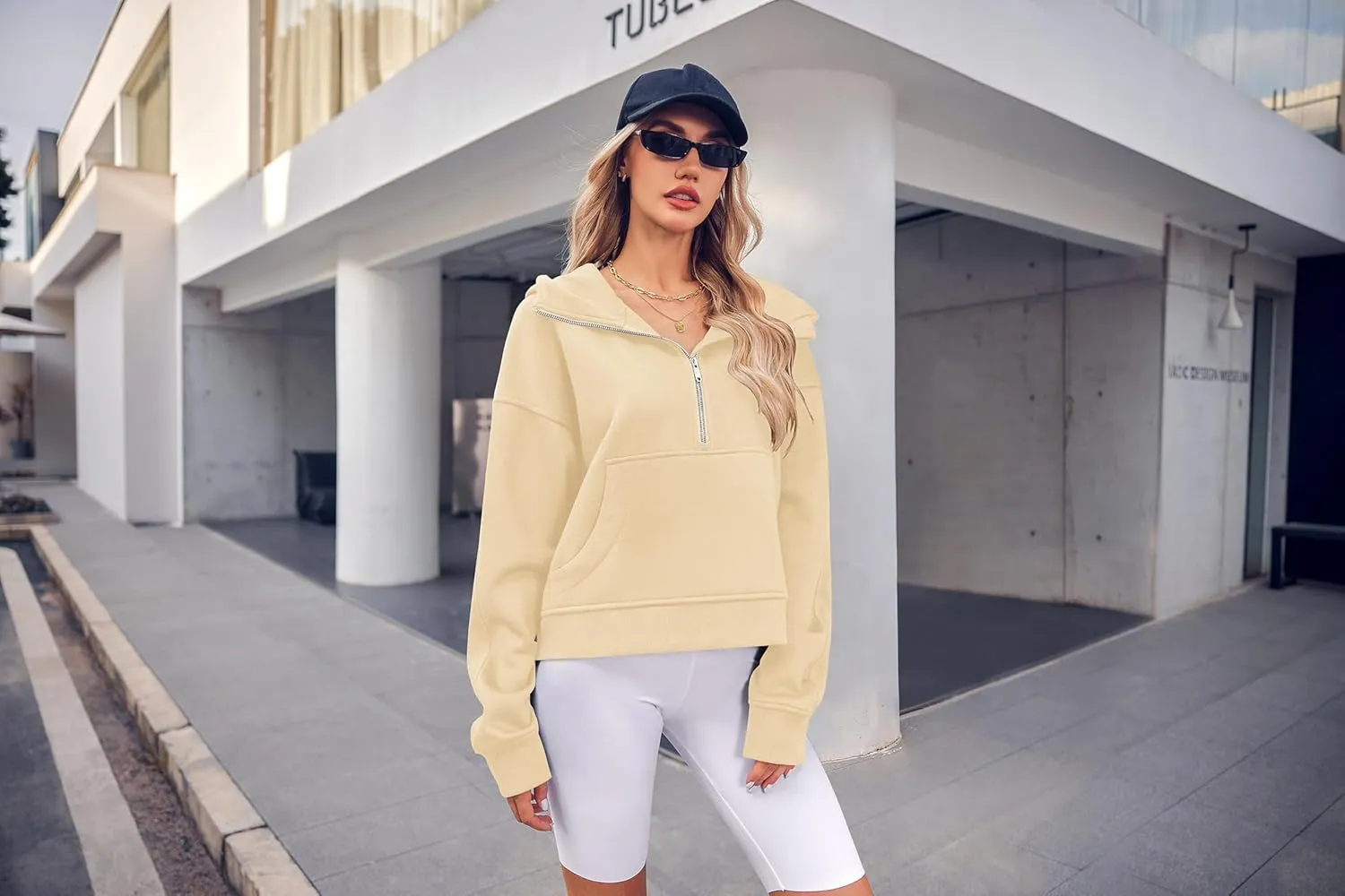Zeagoo Women Plus Size Zipper Hoodie Long Sleeve 2024 Trendy Sweatshirts Athletic Cropped Tops Dark Grey Large